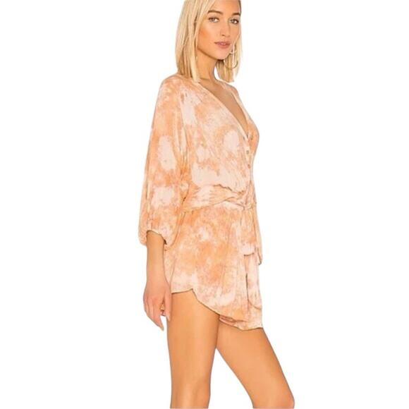 Young Fabulous Broke Kyra Romper Honey Micro Wash Rust Orange size small - Picture 2 of 9